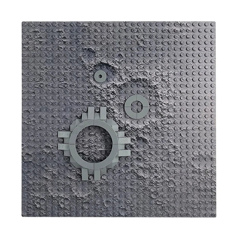 10 inch Space Lunar Base Baseplate 32x32 Moon Base Lunar Rover Plate