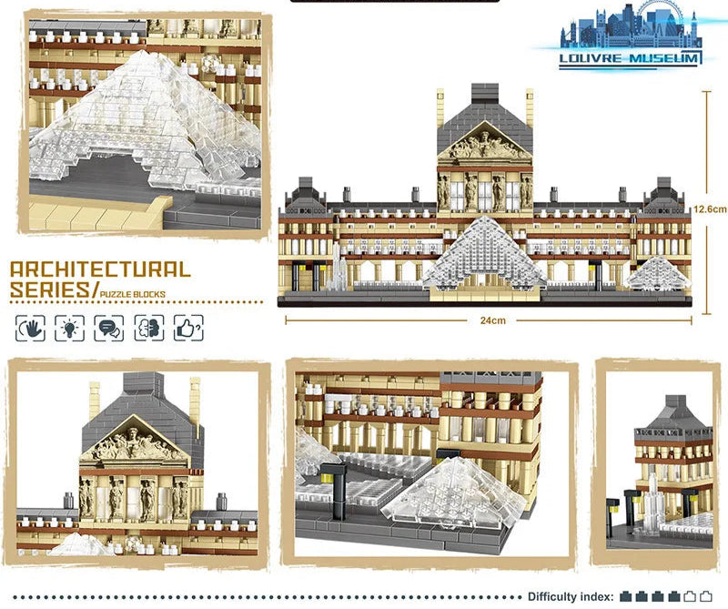 Paris Louvre Museum | mini blocks model