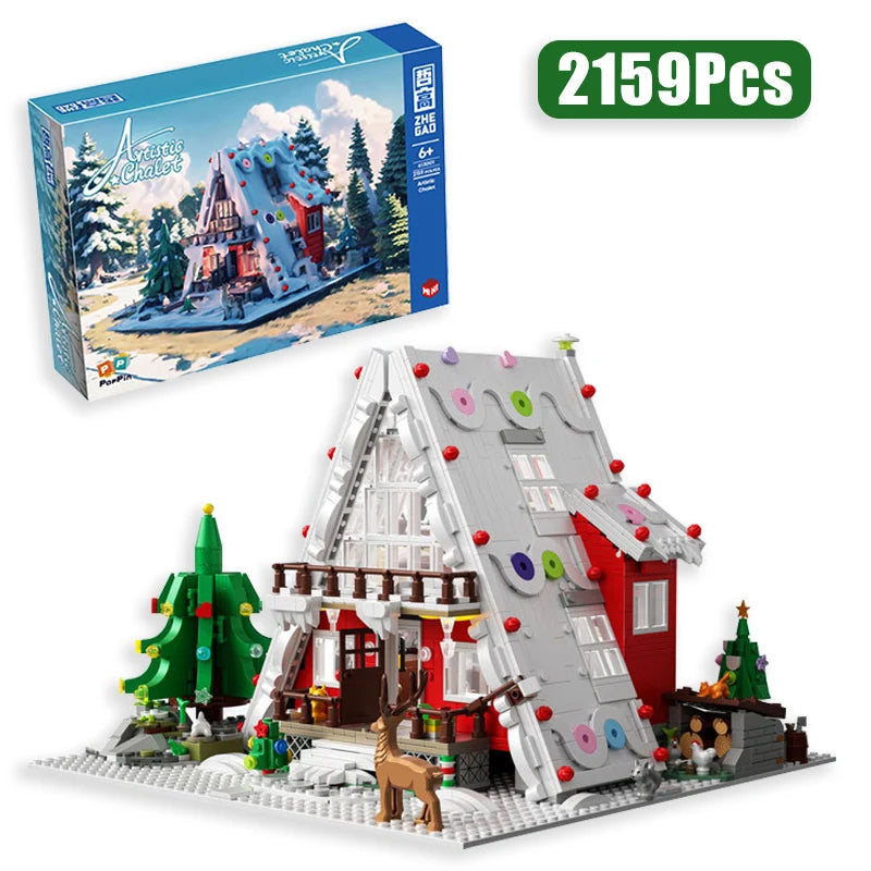 Christmas Tree Winter Village House (mini brick)