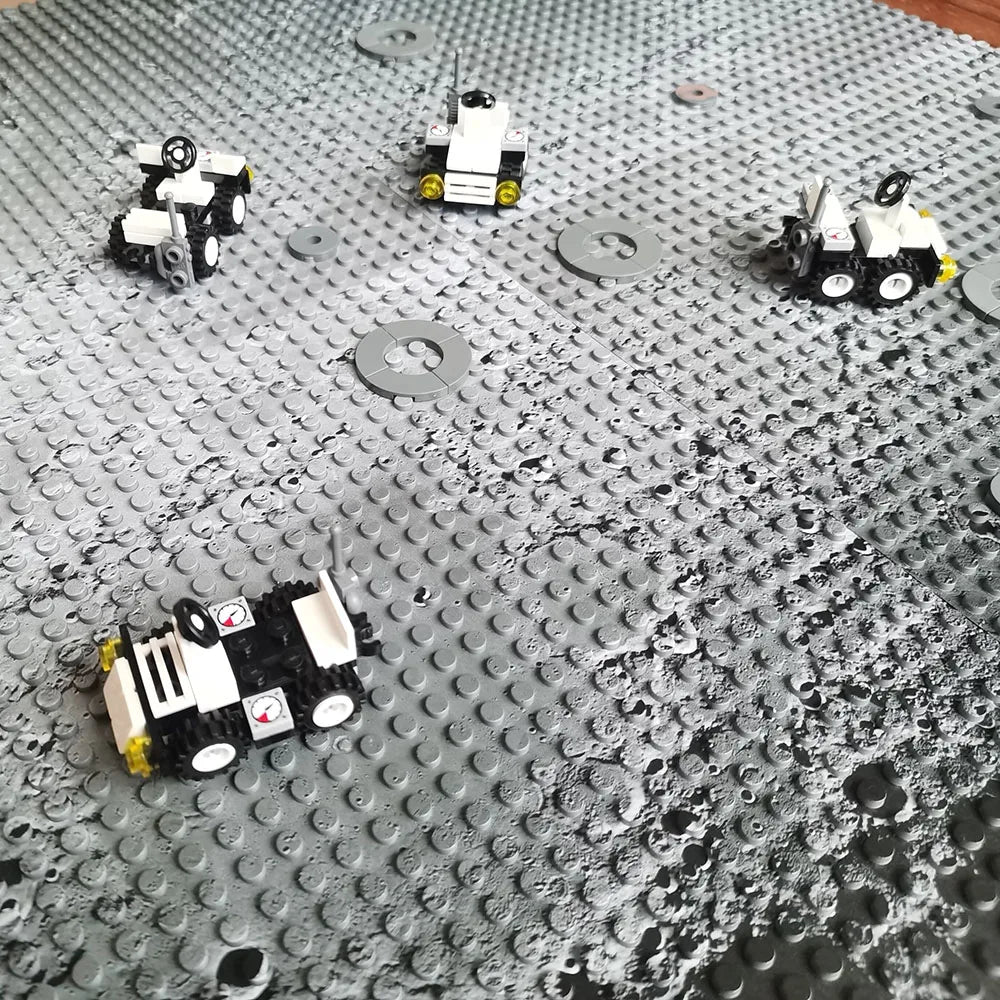10 inch Space Lunar Base Baseplate 32x32 Moon Base Lunar Rover Plate