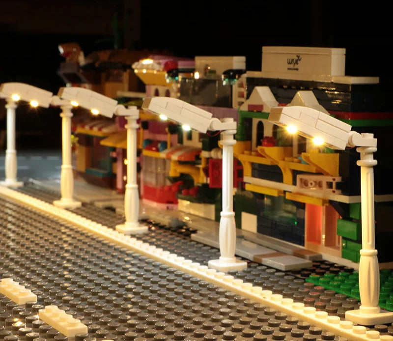 10PCS 0.8mm Pin RGB LED Building Blocks USB Lamp DIY Street Light City Electric Decorate 1X1 Brick Compatible