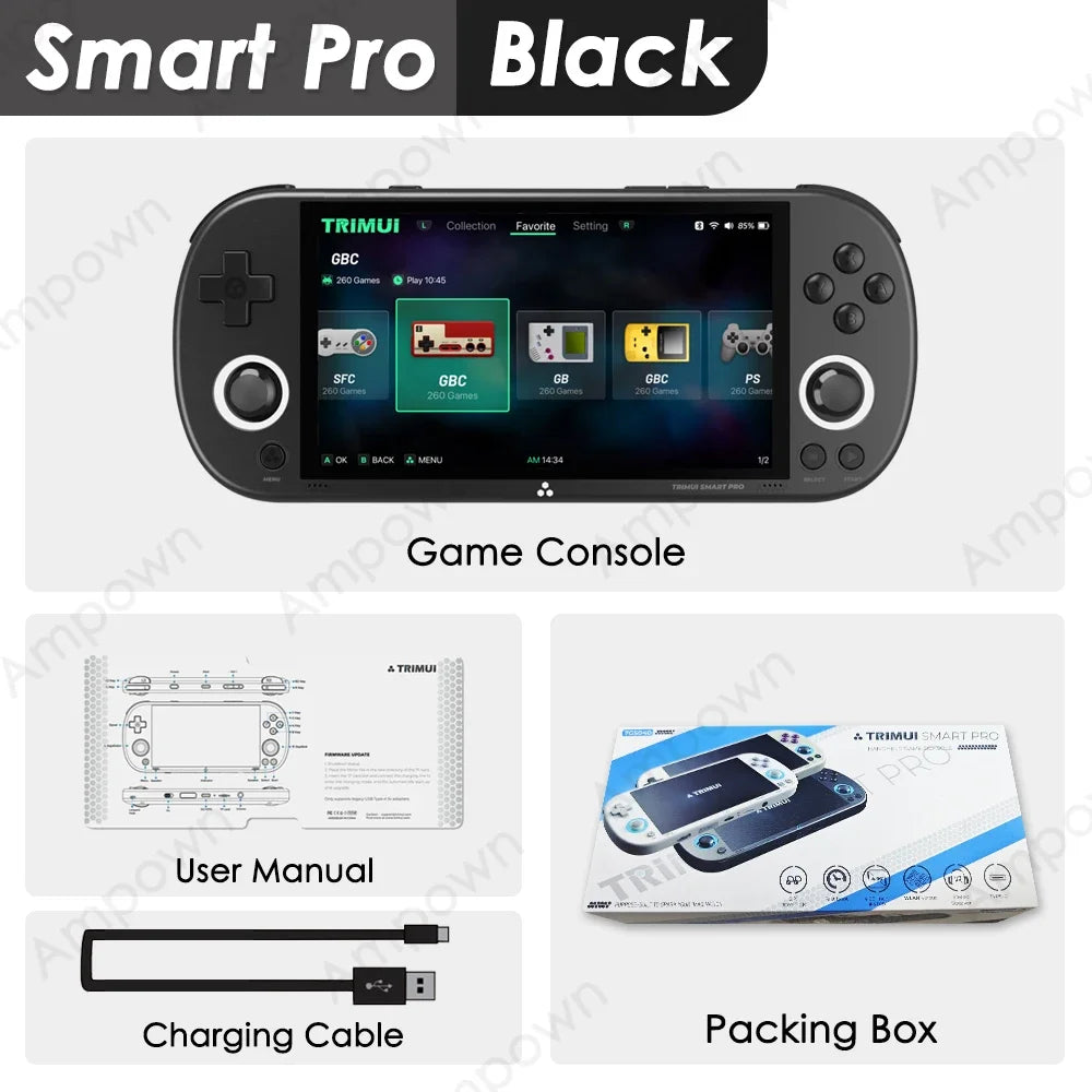 Trimui Smart Pro Handheld Game Console 4.96'' IPS Screen | 13,000 Games Installed
