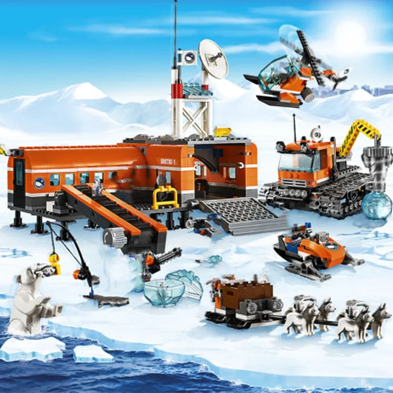 Arctic Base Camp with All Vehicles