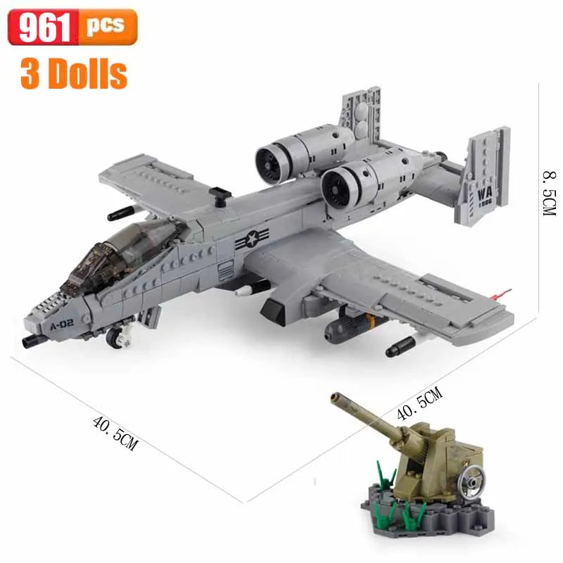 MOC Military A-10 Fighter