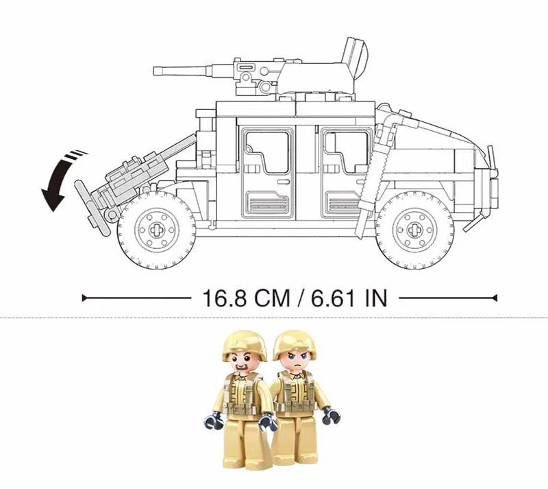 Humvee with minifig | 265pcs