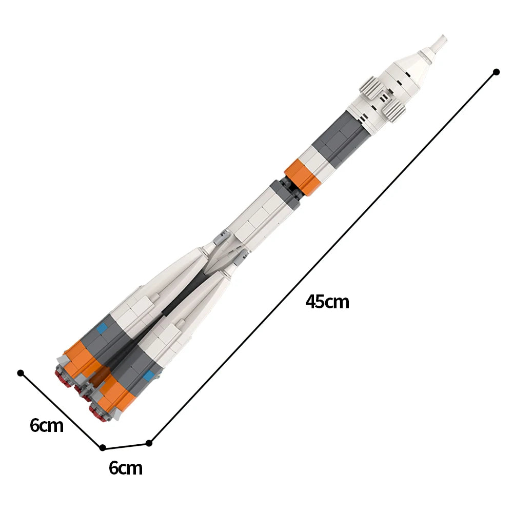 Moc 1:110 Scale Rocket Building Blocks