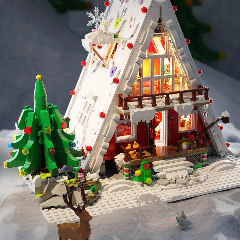 Christmas Tree Winter Village House (mini brick)