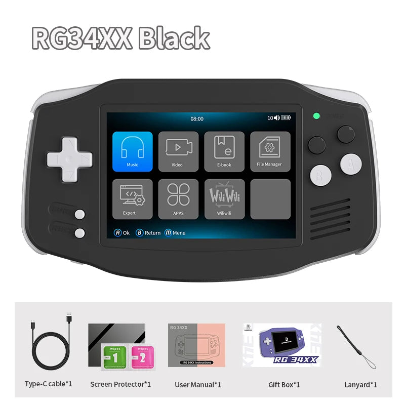 ANBERNIC RG34XX Retro Game Console | 3.4" IPS Screen