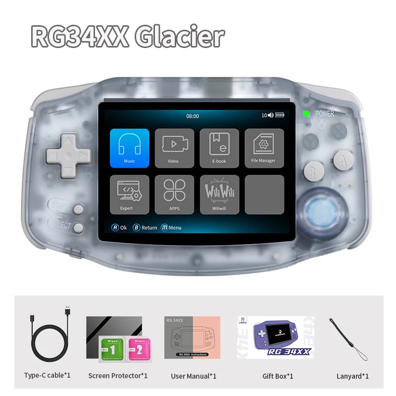 ANBERNIC RG34XX Retro Game Console | 3.4" IPS Screen