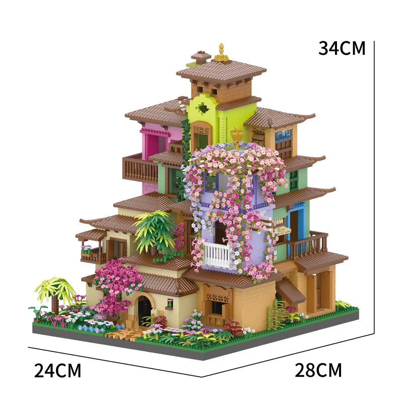 Magic Castle Sakura House  With LED Lights Mini Bricks (7080 pieces)