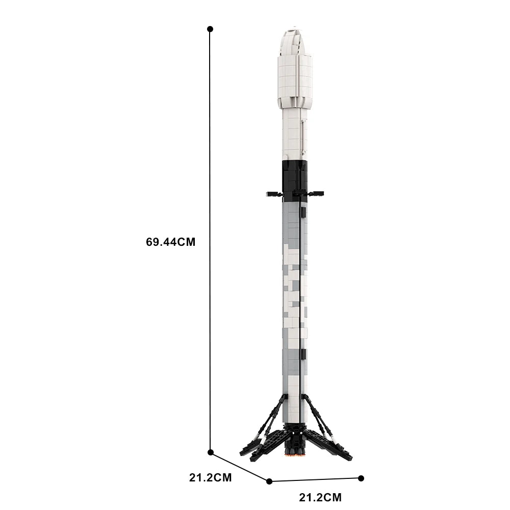 Moc 1:110 Scale Rocket Building Blocks