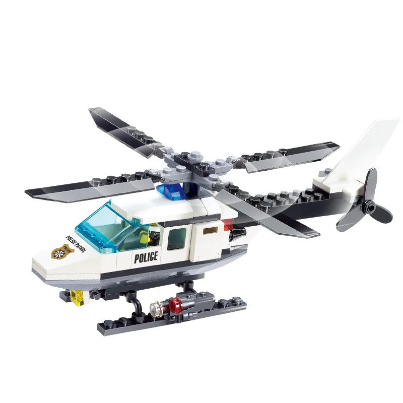 City Police Helicopter Car SWAT Vehicle MOC Build