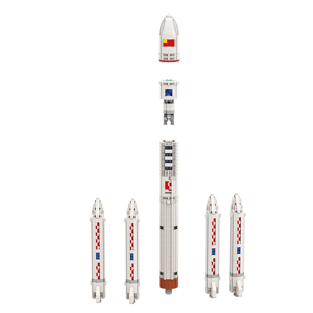 Moc 1:110 Scale Rocket Building Blocks