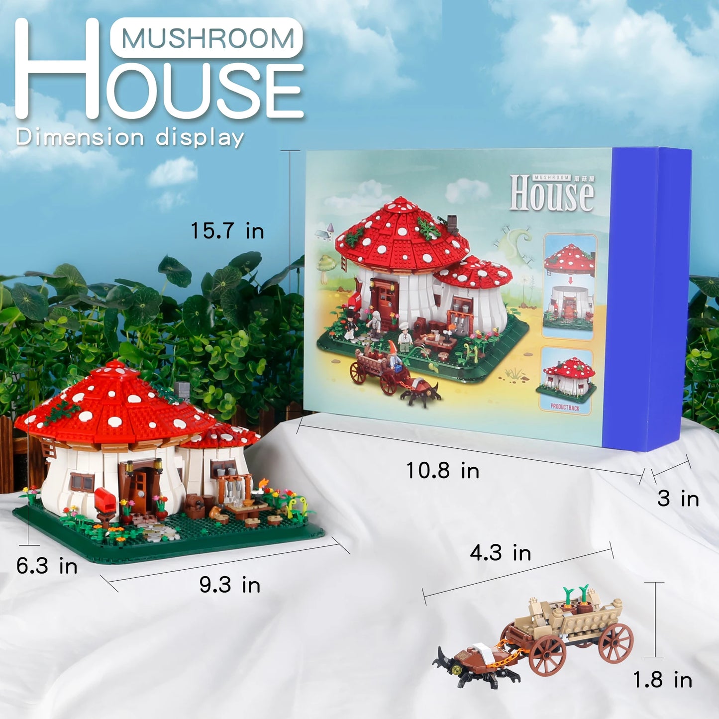 Fairy Tale Mushroom House Set (mini blocks)