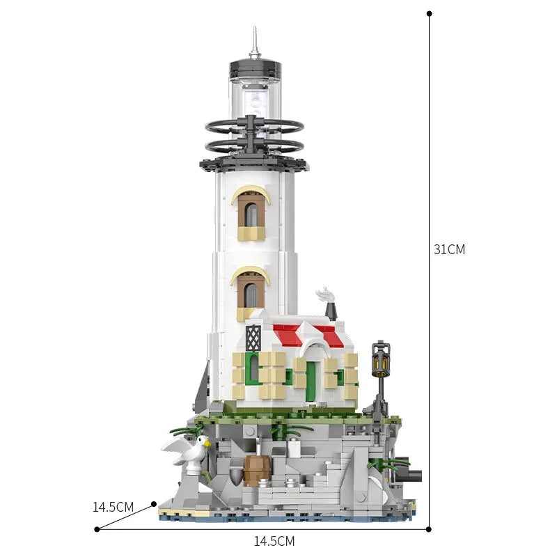 Sea Island Electric Lighthouse Fisherman's Hut 1092 PCS