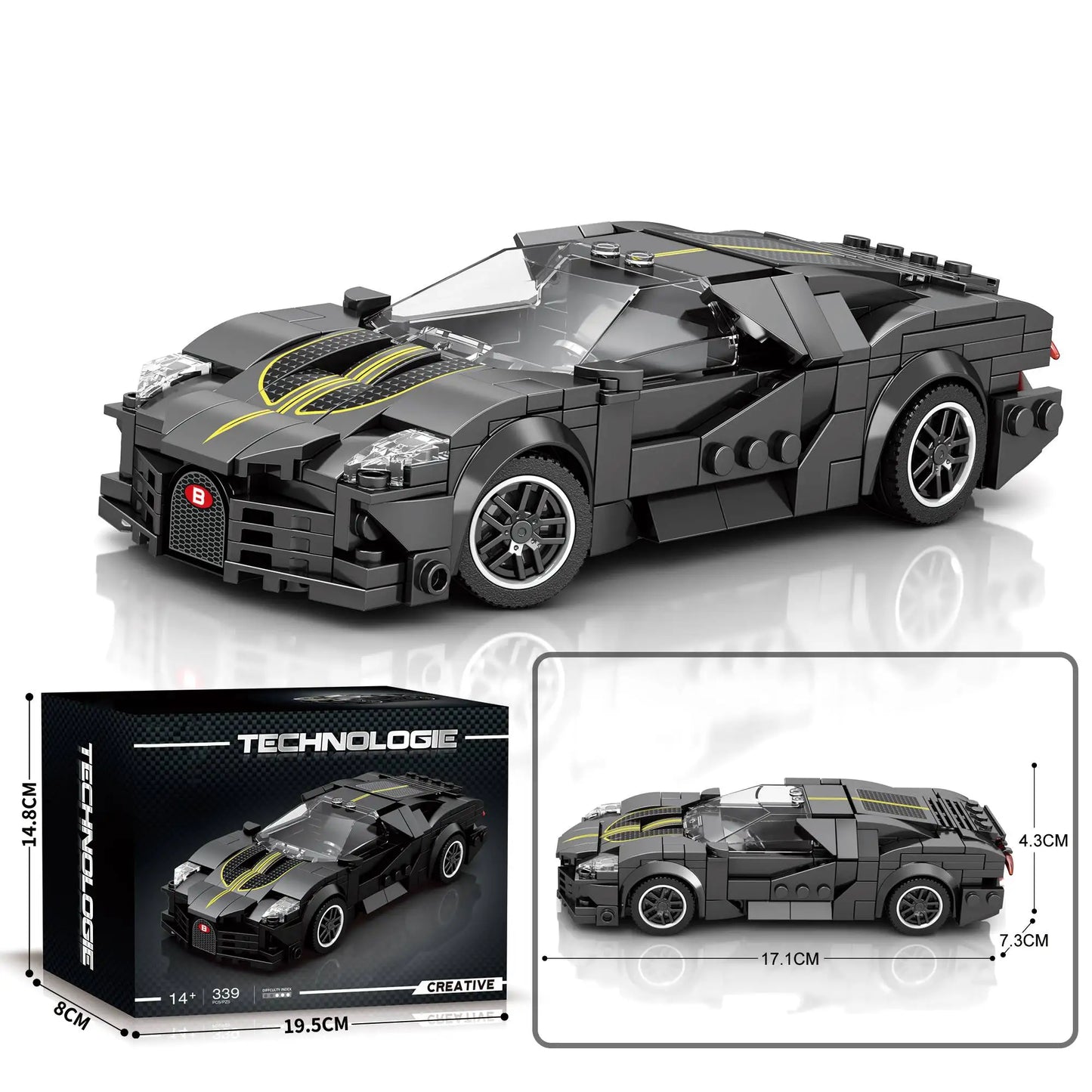 La Voiture Noire Super Sports Car MOC