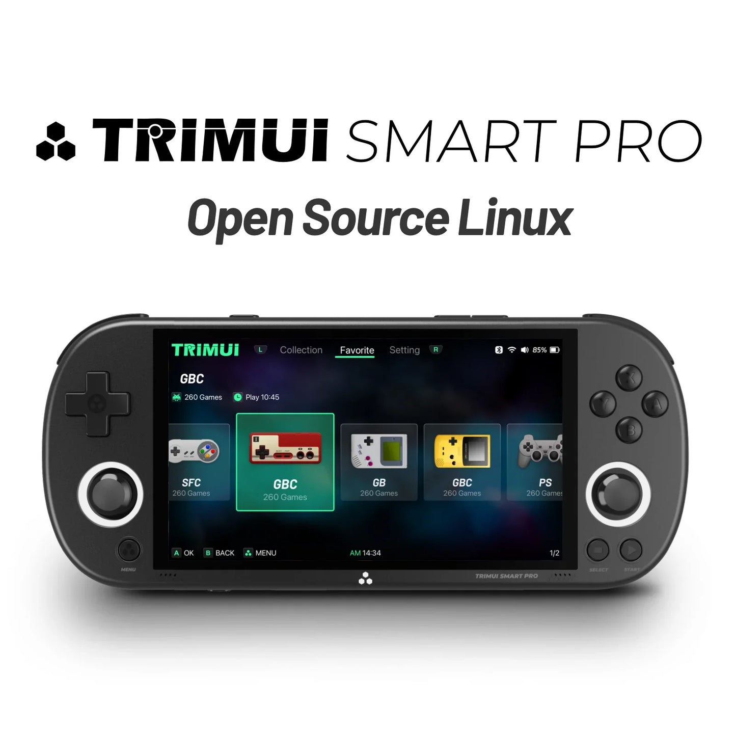 Trimui Smart Pro Handheld Game Console 4.96'' IPS Screen | 13,000 Games Installed