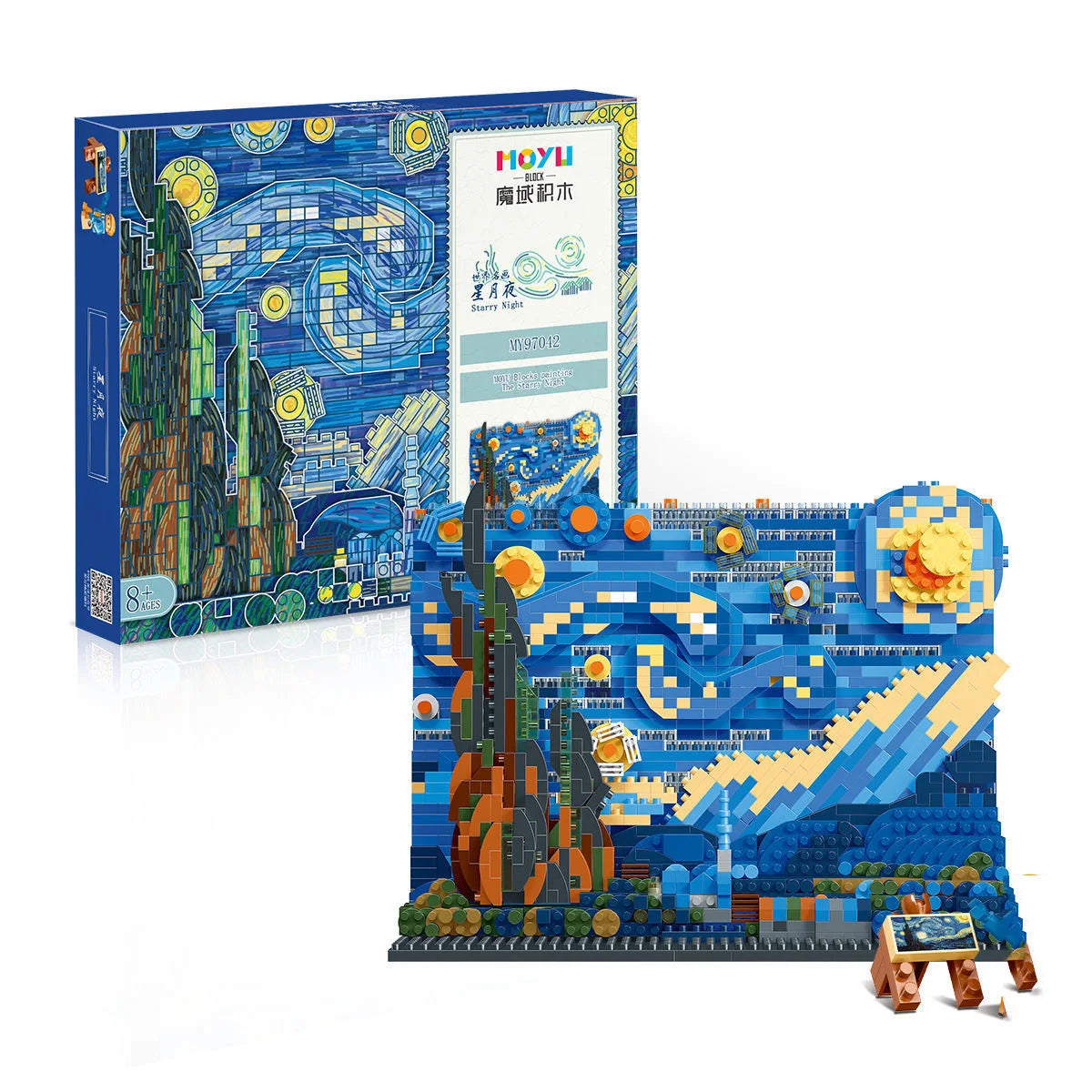 Van Gogh "The Starry Night" or "The Great Wave of Kanagawa" Micro Building Blocks