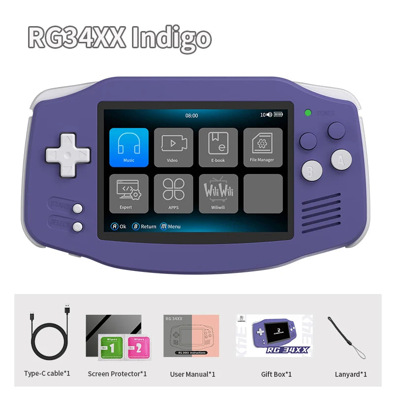 ANBERNIC RG34XX Retro Game Console | 3.4" IPS Screen
