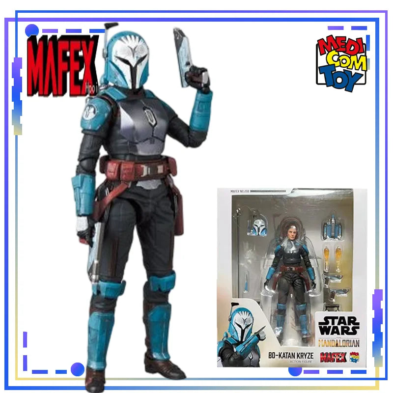 Medicom Toy Genuine MAFEX No.259 Stormtrooper (TM) Ver. 2.0 MAFEX No.256 The Mandalorian (Chrome Ver) Action Figure Toy Boy Gift