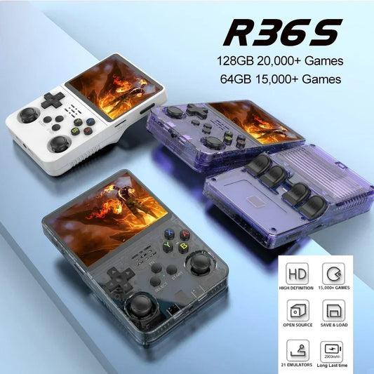 R36S Retro Handheld Game Console Linux System 3.5 Inch IPS