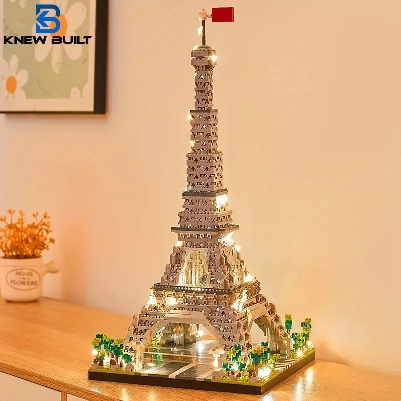 Paris Eiffel Tower Micro Blocks | LED Illuminated