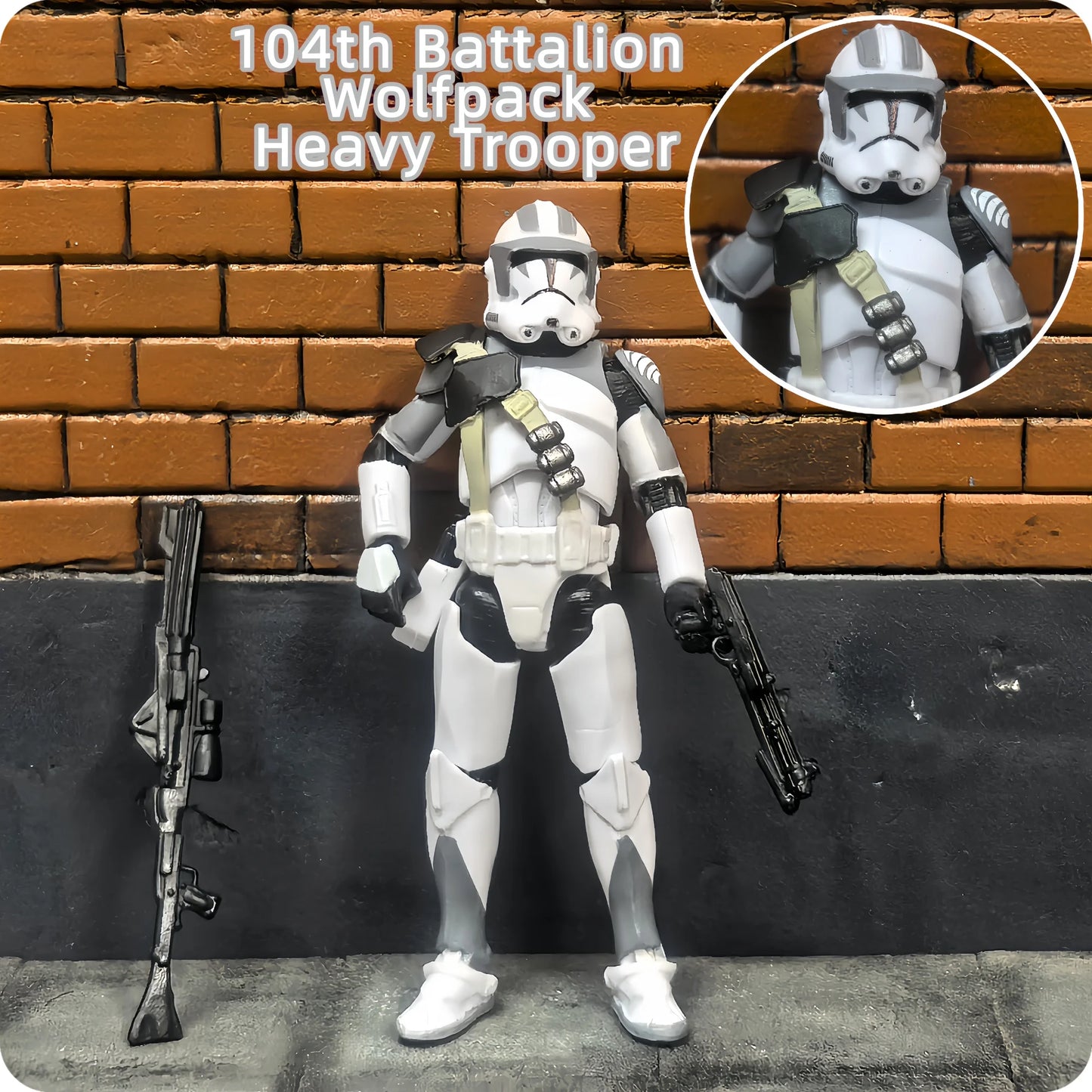 Star Wars 1/18 Airborne 212th or 104th Wolfpack 3.75 Inch Trooper