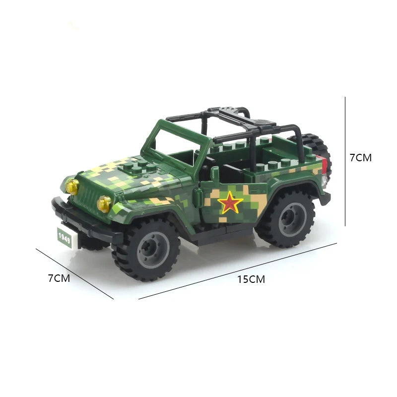 WW2 Assault Team Military Hummer Jeep APC