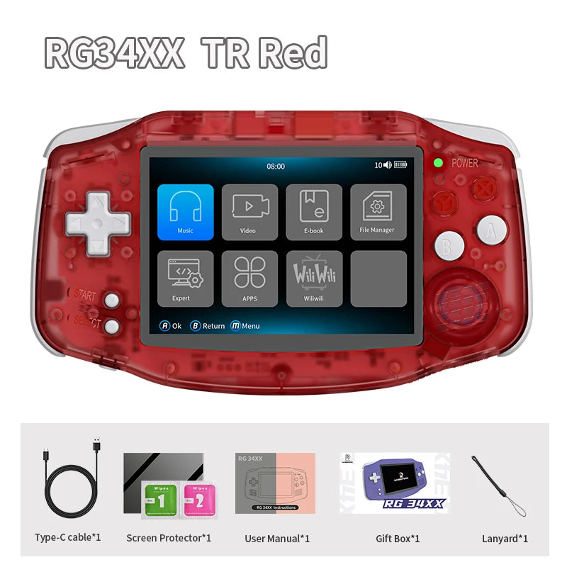 ANBERNIC RG34XX Retro Game Console | 3.4" IPS Screen