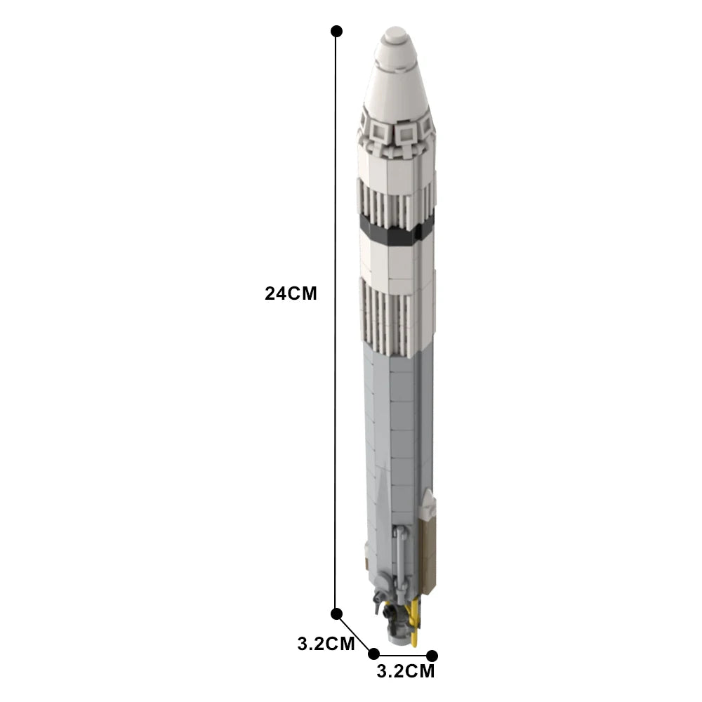 Moc 1:110 Scale Rocket Building Blocks