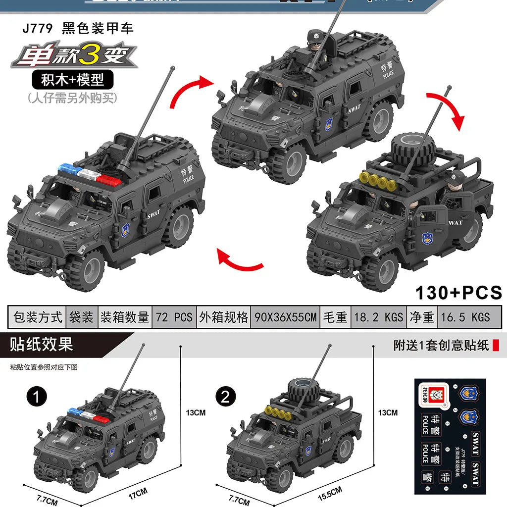 Multi-Mode Military Armored Off-Road Vehicle Humvee/Jeep/H1