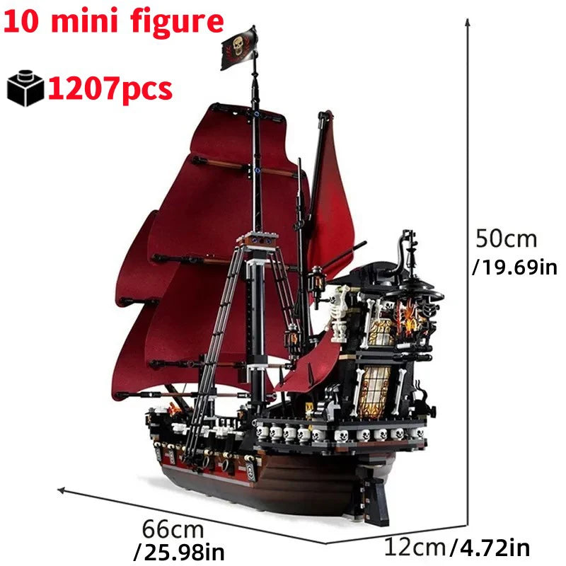 Pirate Ship "Queen's Revenge" Warship or "Black Pearl" MOC