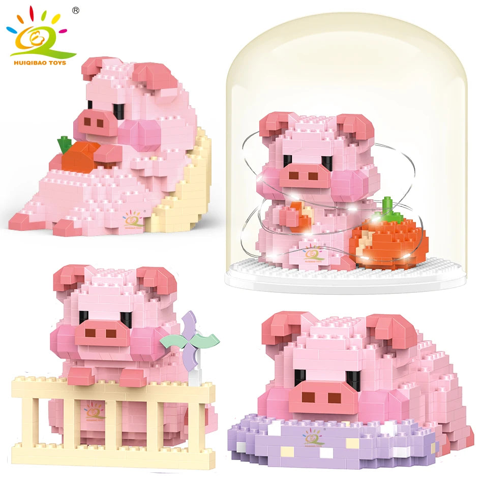 Mini Cute Kawaii Pig Micro Building Blocks (12 types!)