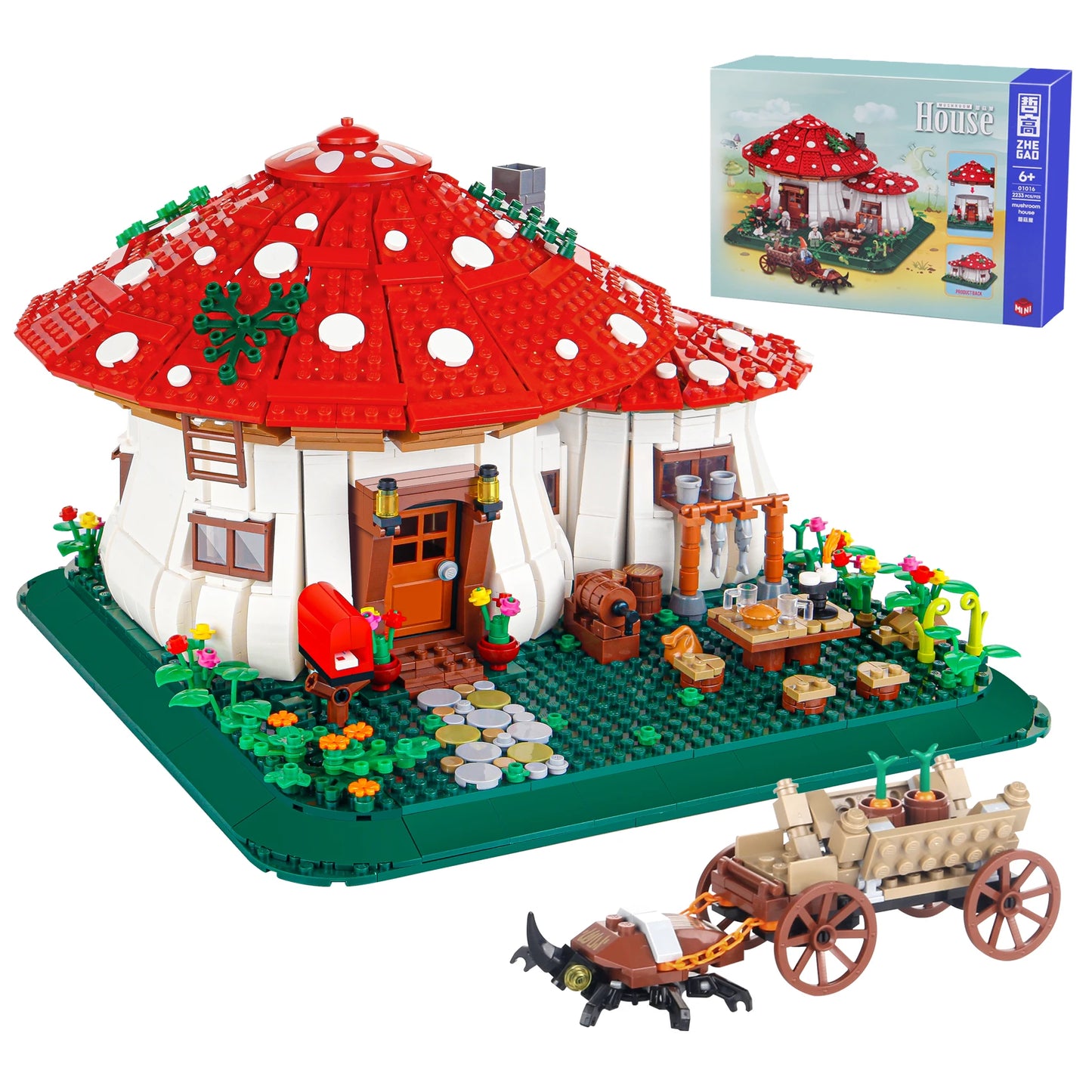 Fairy Tale Mushroom House Set (mini blocks)