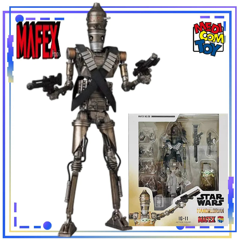 Medicom Toy Genuine MAFEX No.259 Stormtrooper (TM) Ver. 2.0 MAFEX No.256 The Mandalorian (Chrome Ver) Action Figure Toy Boy Gift