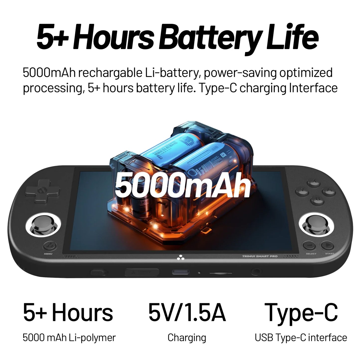 Trimui Smart Pro Handheld Game Console 4.96'' IPS Screen | 13,000 Games Installed