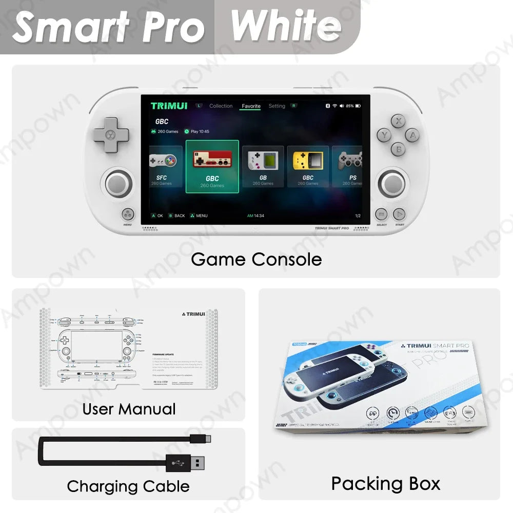 Trimui Smart Pro Handheld Game Console 4.96'' IPS Screen | 13,000 Games Installed