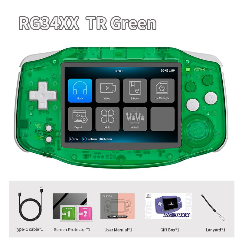 ANBERNIC RG34XX Retro Game Console | 3.4" IPS Screen