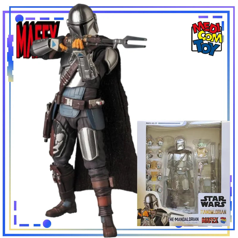 Medicom Toy Genuine MAFEX No.259 Stormtrooper (TM) Ver. 2.0 MAFEX No.256 The Mandalorian (Chrome Ver) Action Figure Toy Boy Gift