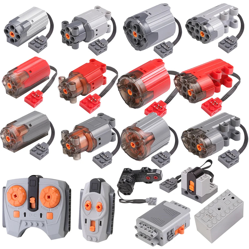 Motors, Battery Box, Servos, etc. LEGO Technik compatible RC Motors