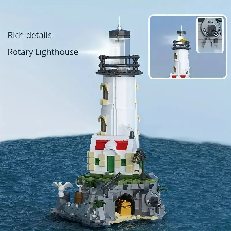 Sea Island Electric Lighthouse Fisherman's Hut 1092 PCS