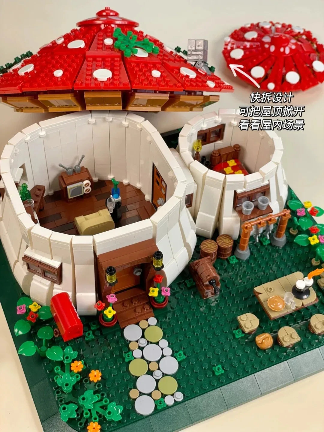 Fairy Tale Mushroom House Set (mini blocks)