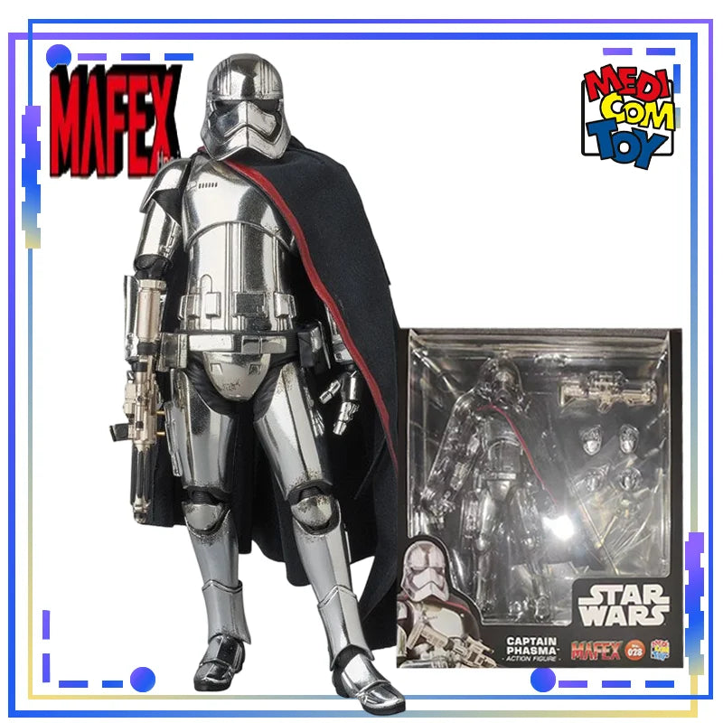 Medicom Toy Genuine MAFEX No.259 Stormtrooper (TM) Ver. 2.0 MAFEX No.256 The Mandalorian (Chrome Ver) Action Figure Toy Boy Gift