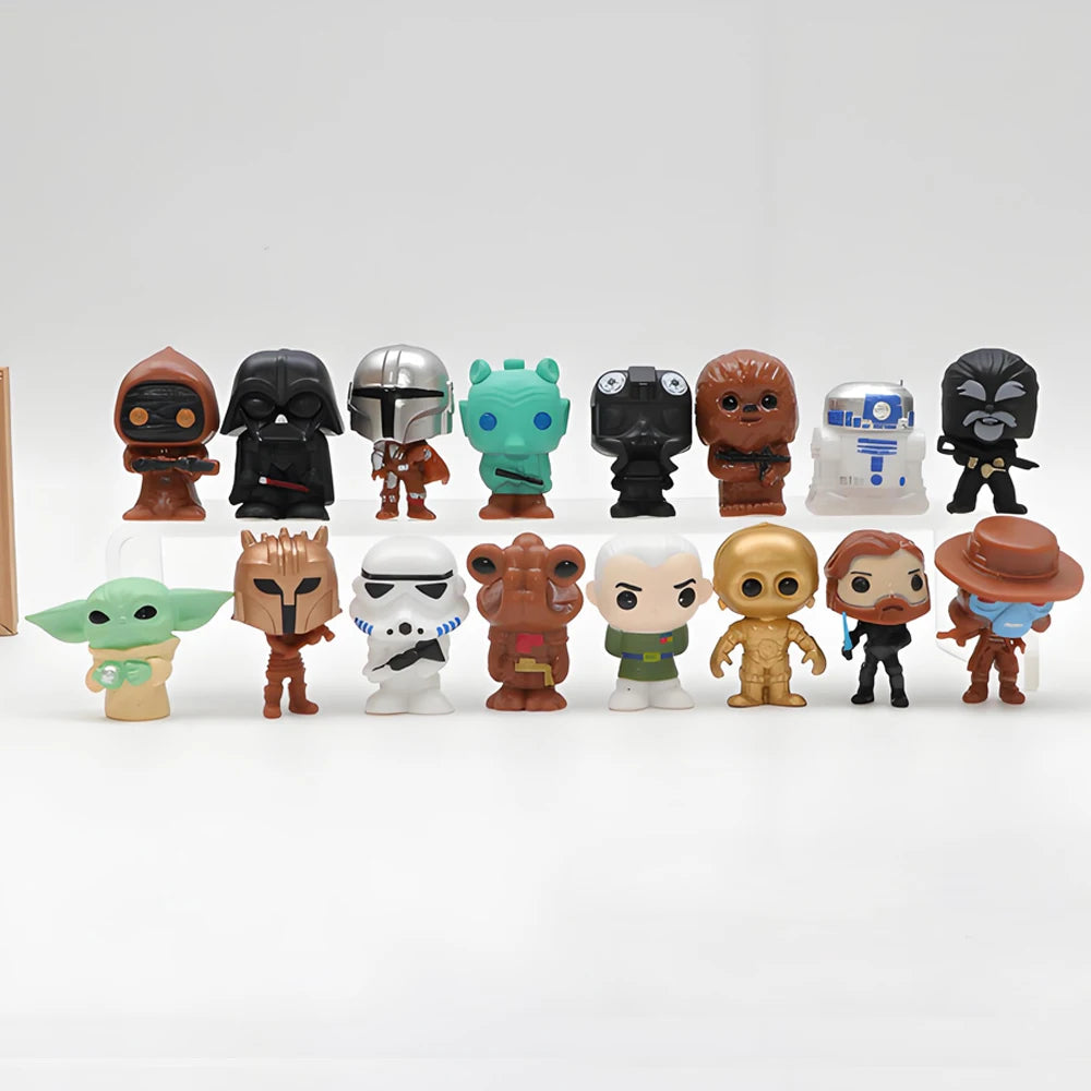 16 PCS/Set Star Wars 3-5cm Cute Figures