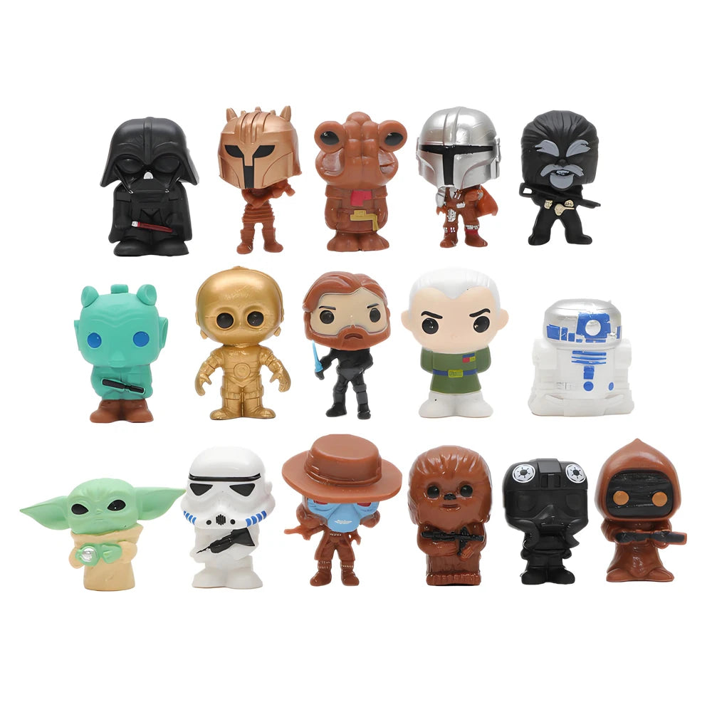 16 PCS/Set Star Wars 3-5cm Cute Figures