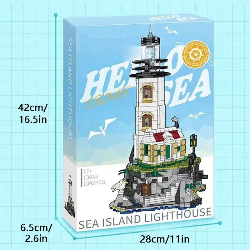 Sea Island Electric Lighthouse Fisherman's Hut 1092 PCS