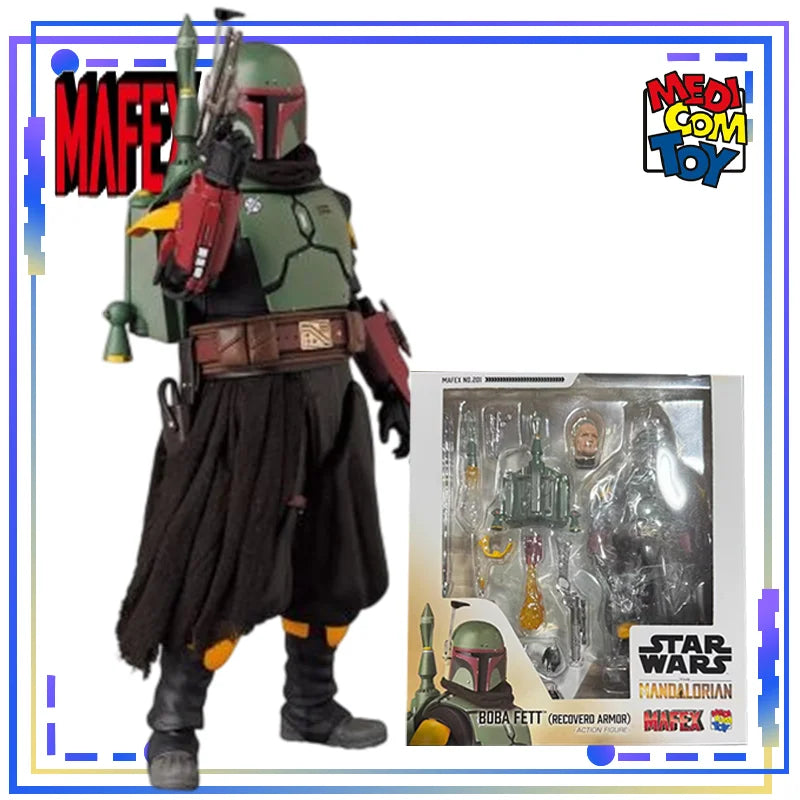 Medicom Toy Genuine MAFEX No.259 Stormtrooper (TM) Ver. 2.0 MAFEX No.256 The Mandalorian (Chrome Ver) Action Figure Toy Boy Gift