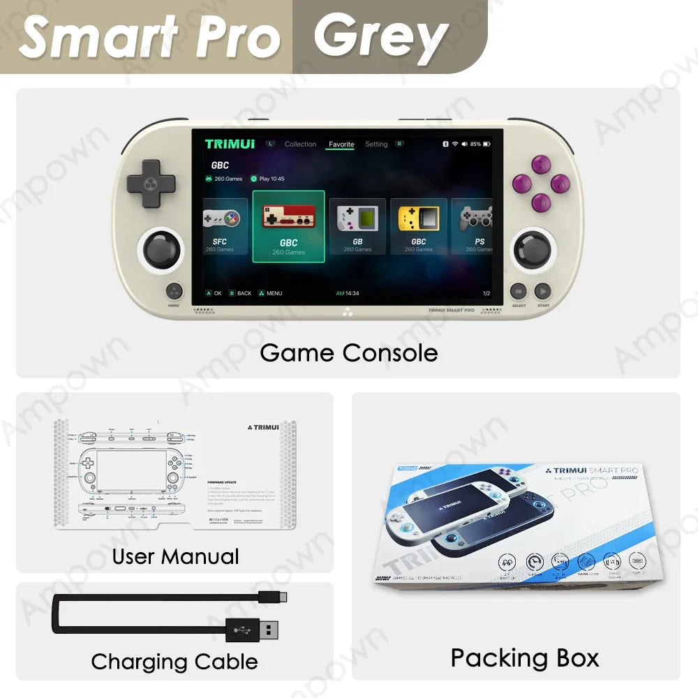 Trimui Smart Pro Handheld Game Console 4.96'' IPS Screen | 13,000 Games Installed