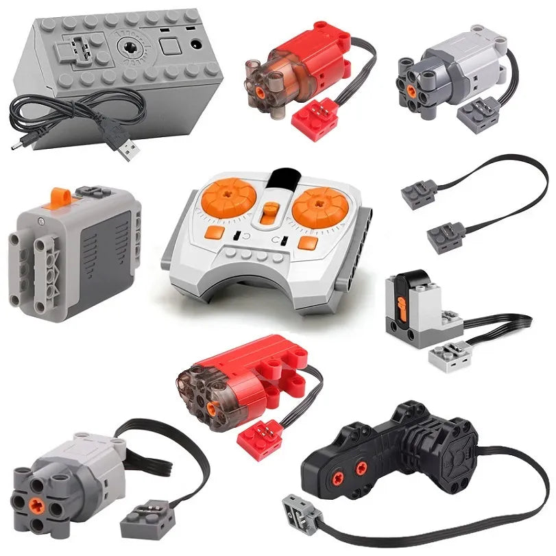 Motors, Battery Box, Servos, etc. LEGO Technik compatible RC Motors