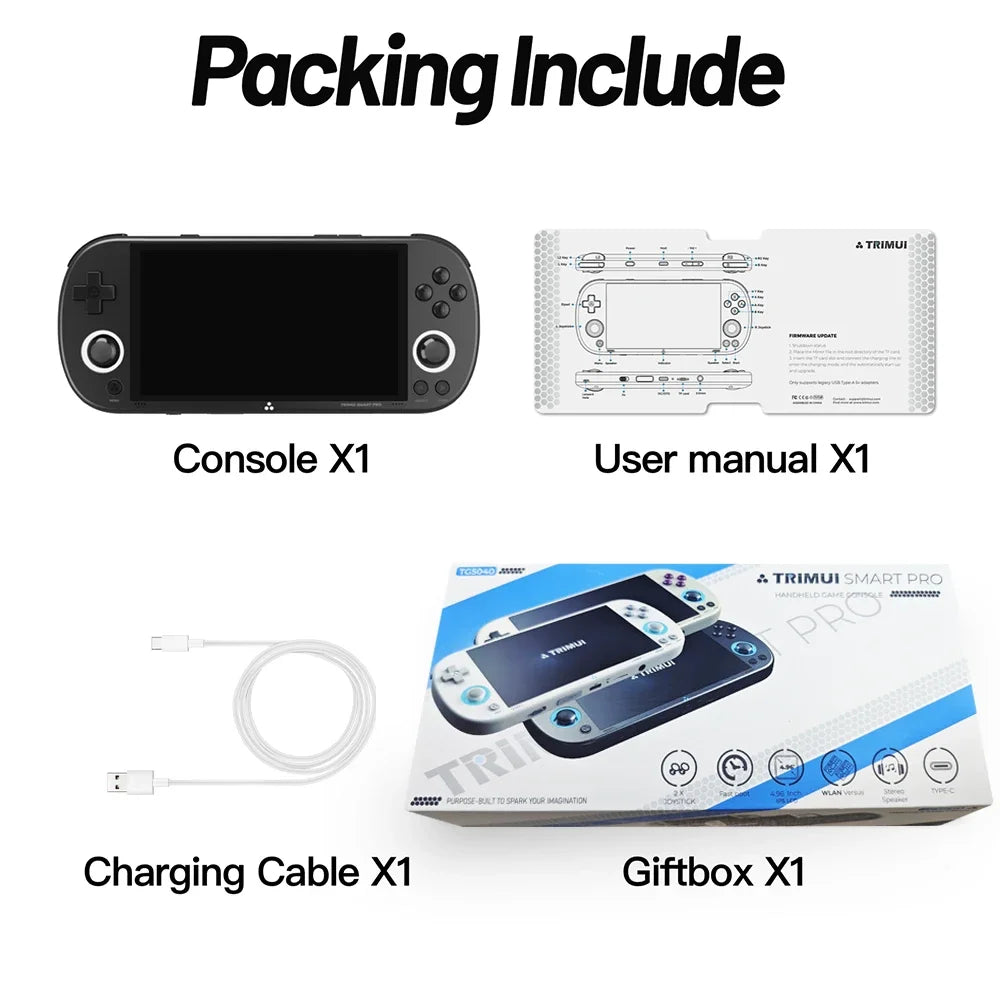 Trimui Smart Pro Handheld Game Console 4.96'' IPS Screen | 13,000 Games Installed
